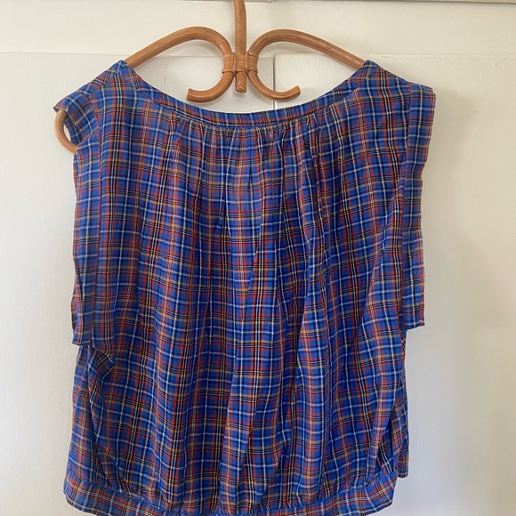 Doen Roselle Plaid Top Medium - Picture 2 of 6